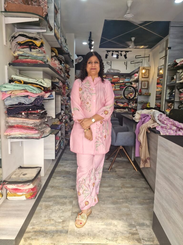 Pink Muslin Cotton Print Co-ord Set