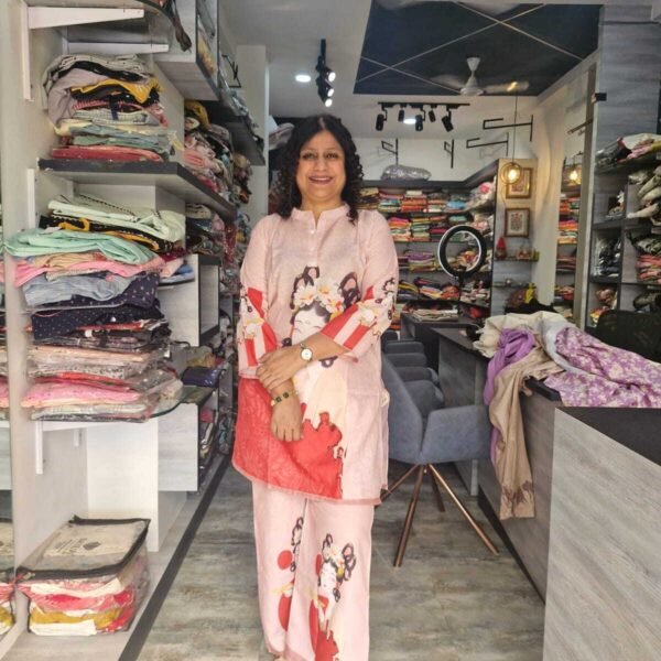 Rose Muslin Cotton Print Co-ord set